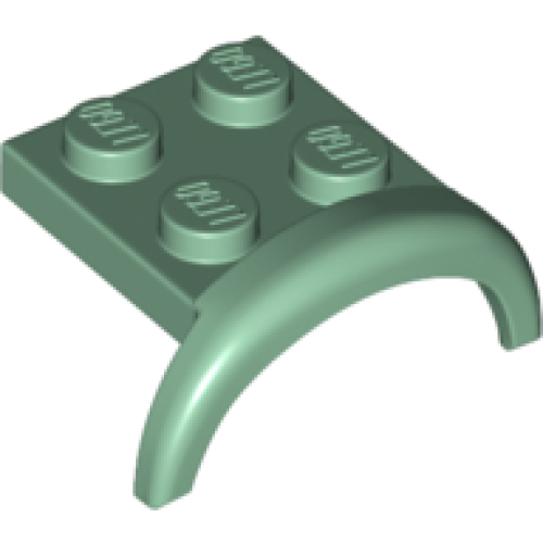 Деталь LEGO 49097 Vehicle, Mudguard 3 x 3 x 1 with Arch Round - Sand Green