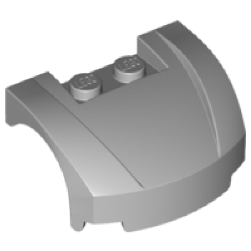 Деталь LEGO 98835 Vehicle, Mudguard 3 x 4 x 1 2/3 Curved Front - Light Bluish Gray
