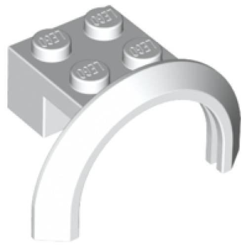 Деталь LEGO 50745 Vehicle, Mudguard 4 x 2 1/2 x 1 2/3 with Arch Round - White