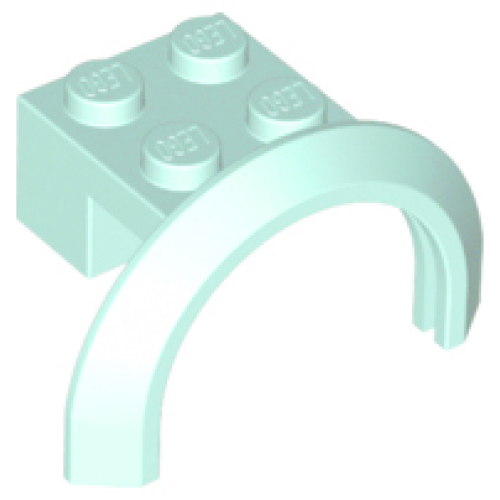 Деталь LEGO 50745 Vehicle, Mudguard 4 x 2 1/2 x 1 2/3 with Arch Round - Light Aqua