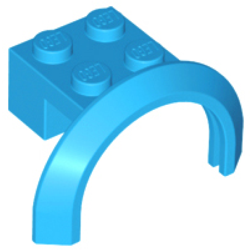 Деталь LEGO 50745 Vehicle, Mudguard 4 x 2 1/2 x 1 2/3 with Arch Round - Dark Azure