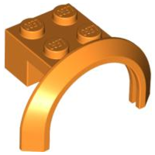 Деталь LEGO 50745 Vehicle, Mudguard 4 x 2 1/2 x 1 2/3 with Arch Round - Orange