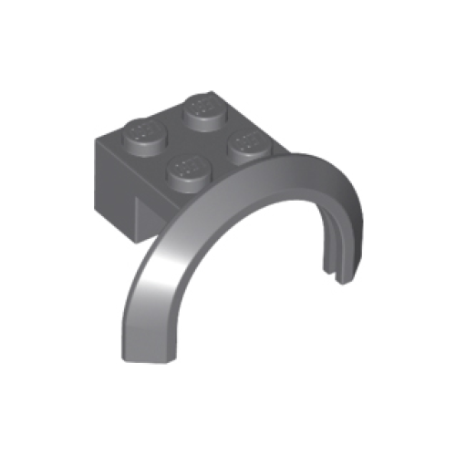 Деталь LEGO 50745 Vehicle, Mudguard 4 x 2 1/2 x 1 2/3 with Arch Round - Dark Bluish Gray