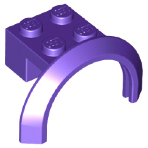 Деталь LEGO 50745 Vehicle, Mudguard 4 x 2 1/2 x 1 2/3 with Arch Round - Dark Purple