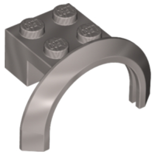 Деталь LEGO 50745 Vehicle, Mudguard 4 x 2 1/2 x 1 2/3 with Arch Round - Flat Silver