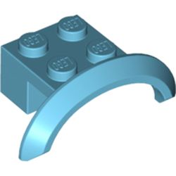Vehicle, Mudguard 4 x 2 1/2 x 1 with Arch Round - Medium Azure