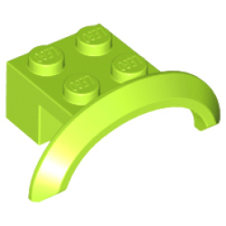 Vehicle, Mudguard 4 x 2 1/2 x 1 with Arch Round - Lime