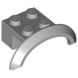 Vehicle, Mudguard 4 x 2 1/2 x 1 with Arch Round - Light Bluish Gray