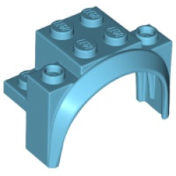 Vehicle, Mudguard 4 x 2 1/2 x 2 1/3 with Arch Round - Medium Azure