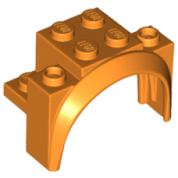 Vehicle, Mudguard 4 x 2 1/2 x 2 1/3 with Arch Round - Orange