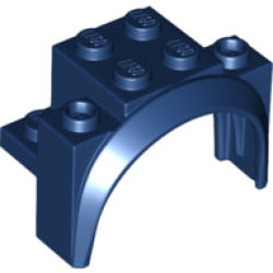 Vehicle, Mudguard 4 x 2 1/2 x 2 1/3 with Arch Round - Dark Blue
