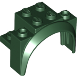 Vehicle, Mudguard 4 x 2 1/2 x 2 1/3 with Arch Round - Dark Green