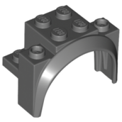 Vehicle, Mudguard 4 x 2 1/2 x 2 1/3 with Arch Round - Dark Bluish Gray