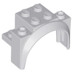 Vehicle, Mudguard 4 x 2 1/2 x 2 1/3 with Arch Round - Light Bluish Gray