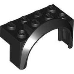 Vehicle, Mudguard 4 x 2 1/2 x 2 with Arch Round - Black