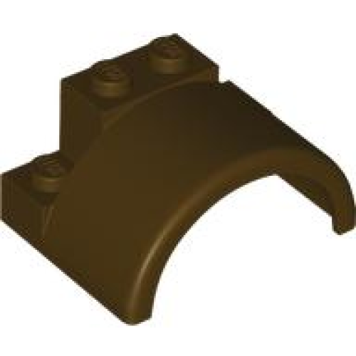 Деталь LEGO 1846 Vehicle, Mudguard 4 x 3 x 1 2/3 with Arch Round, Wide Cylinder - Dark Brown