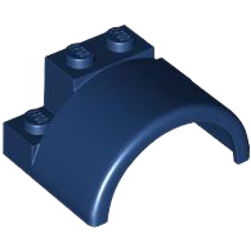 Деталь LEGO 1846 Vehicle, Mudguard 4 x 3 x 1 2/3 with Arch Round, Wide Cylinder - Dark Blue