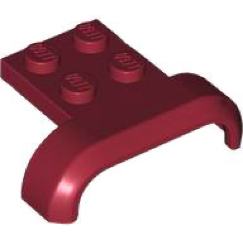 Деталь LEGO 28326 Vehicle, Mudguard 4 x 3 x 1 with Arch Curved - Dark Red