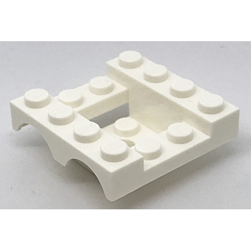 Деталь LEGO 24151 Vehicle, Mudguard 4 x 4 x 1 1/3 Double - White