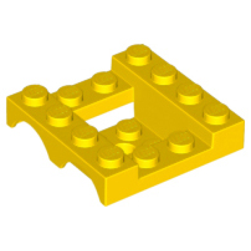 Деталь LEGO 24151 Vehicle, Mudguard 4 x 4 x 1 1/3 Double - Yellow