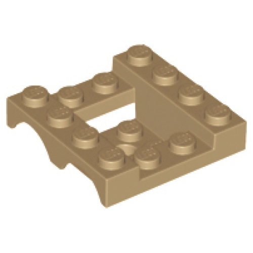 Деталь LEGO 24151 Vehicle, Mudguard 4 x 4 x 1 1/3 Double - Dark Tan