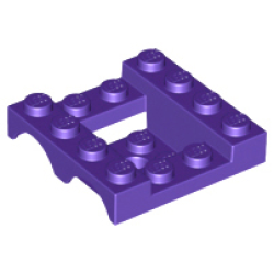 Vehicle, Mudguard 4 x 4 x 1 1/3 Double - Dark Purple