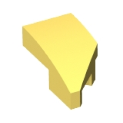 Wedge 2 x 1 x 2/3 Left - Bright Light Yellow