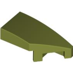 Wedge 2 x 1 x 2/3 Right - Olive Green