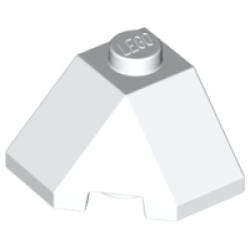Wedge 2 x 2 (Slope 45 Corner) - White