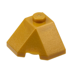 Wedge 2 x 2 (Slope 45 Corner) - Pearl Gold