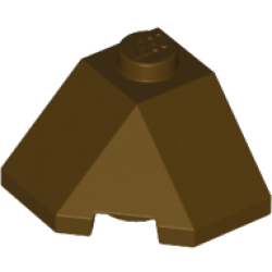 Wedge 2 x 2 (Slope 45 Corner) - Dark Brown