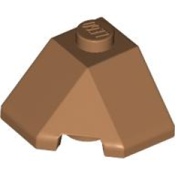Wedge 2 x 2 (Slope 45 Corner) - Medium Nougat