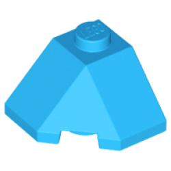 Wedge 2 x 2 (Slope 45 Corner) - Dark Azure