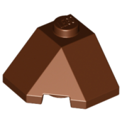 Wedge 2 x 2 (Slope 45 Corner) - Reddish Brown