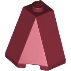 Wedge 2 x 2 x 2 (Slope 65 Corner) - Dark Red