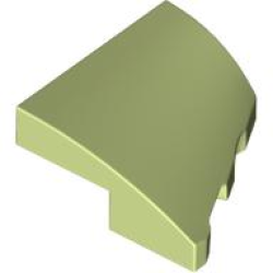 Wedge 2 x 2 x 2/3 Left - Yellowish Green
