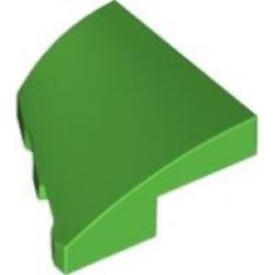 Wedge 2 x 2 x 2/3 Right - Bright Green