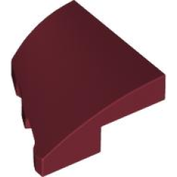 Wedge 2 x 2 x 2/3 Right - Dark Red