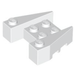Wedge 3 1/2 x 4 with Stud Notches - White