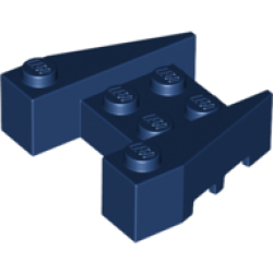 Wedge 3 1/2 x 4 with Stud Notches - Dark Blue