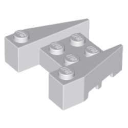 Wedge 3 1/2 x 4 with Stud Notches - Light Bluish Gray