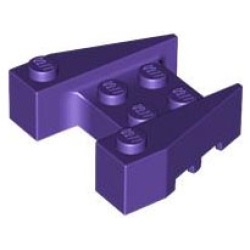 Wedge 3 1/2 x 4 with Stud Notches - Dark Purple