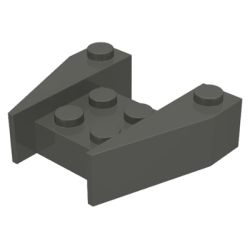 Wedge 3 1/2 x 4 without Stud Notches - Dark Gray