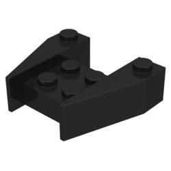 Wedge 3 1/2 x 4 without Stud Notches - Black