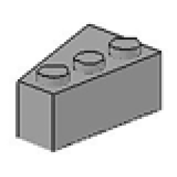 Wedge 3 x 2 Right - Light Gray