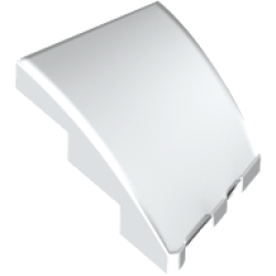 Wedge 3 x 2 Left No Studs - White