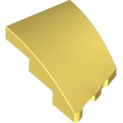 Wedge 3 x 2 Left No Studs - Bright Light Yellow