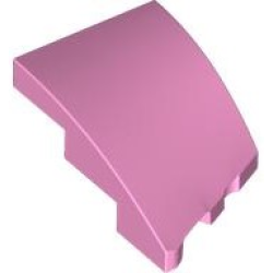 Wedge 3 x 2 Left No Studs - Bright Pink