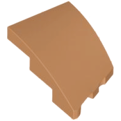 Wedge 3 x 2 Left No Studs - Medium Nougat