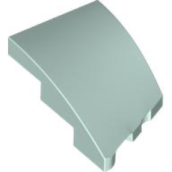 Wedge 3 x 2 Left No Studs - Light Aqua